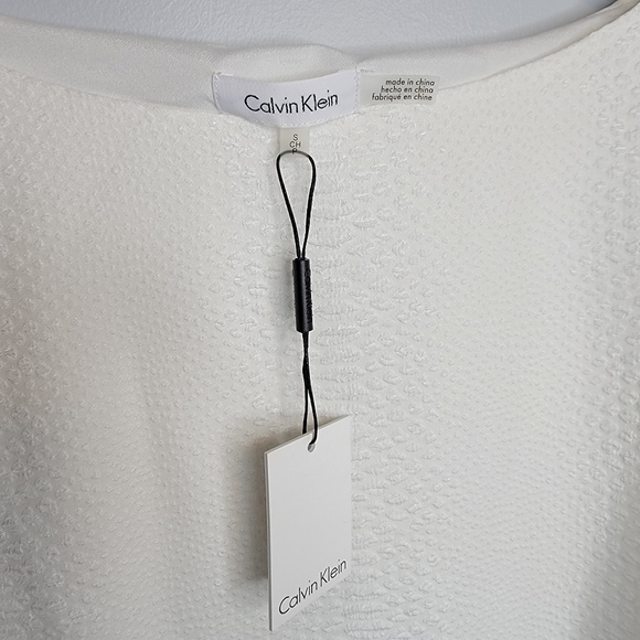 Calvin Klein NWT Bell Sleeves Snakeskin Blouse S - Picture 2 of 2